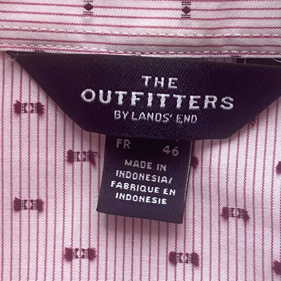 NEW The Outfitters by Lands'End Sz 14 Blouse Shirt 3/4 Sleeve Striped/Geometric - Picture 8 of 11